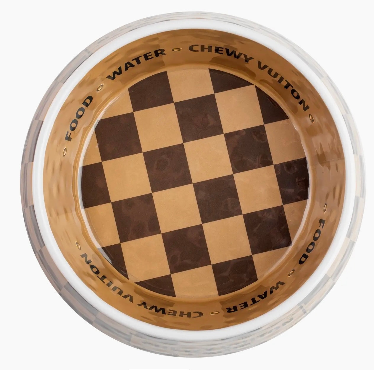 Checker Chewy Vuiton Bowl