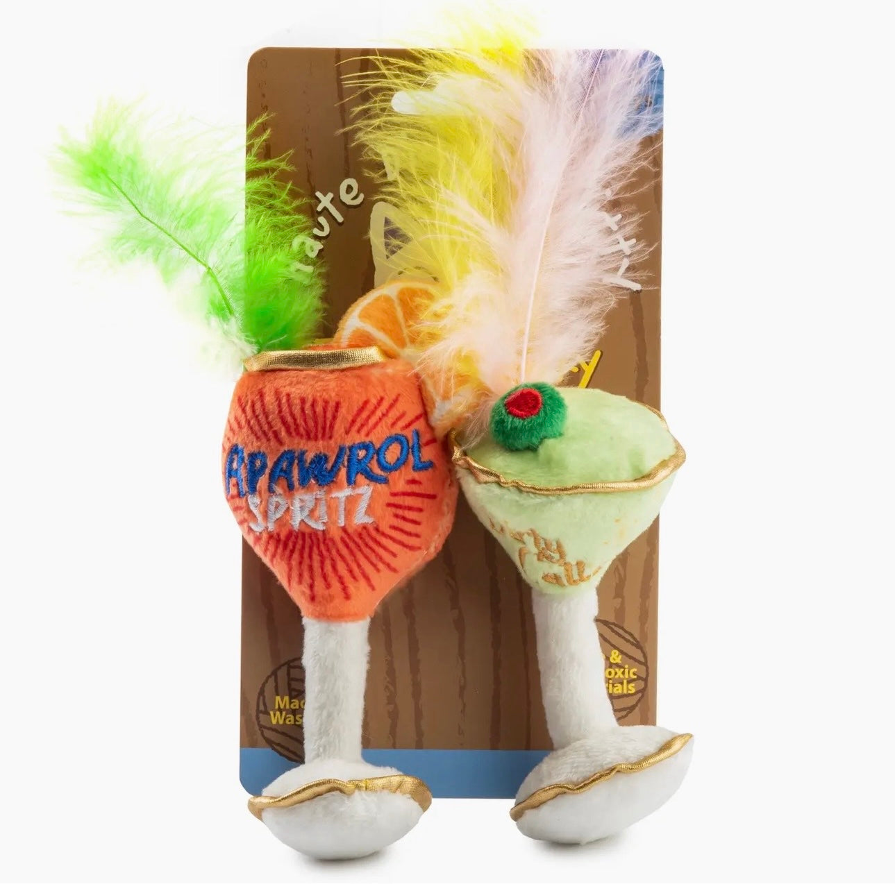 Haute Diggity Kitty Catnip Infused Cocktail Plush Set of 2