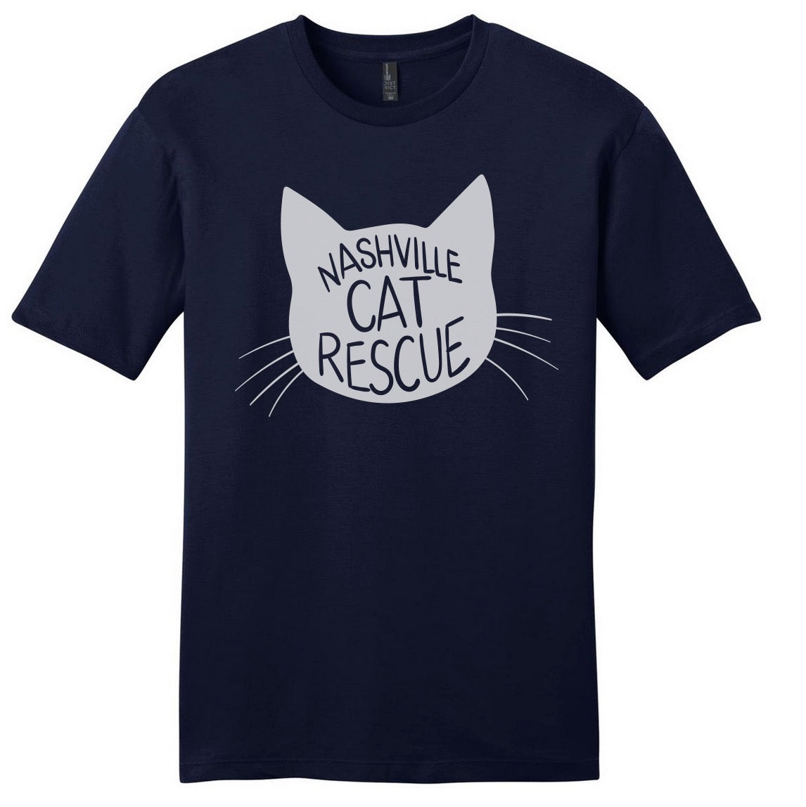 Comfort Colors Navy Blue Cat Head Now in 100% Cotton T-Shirt